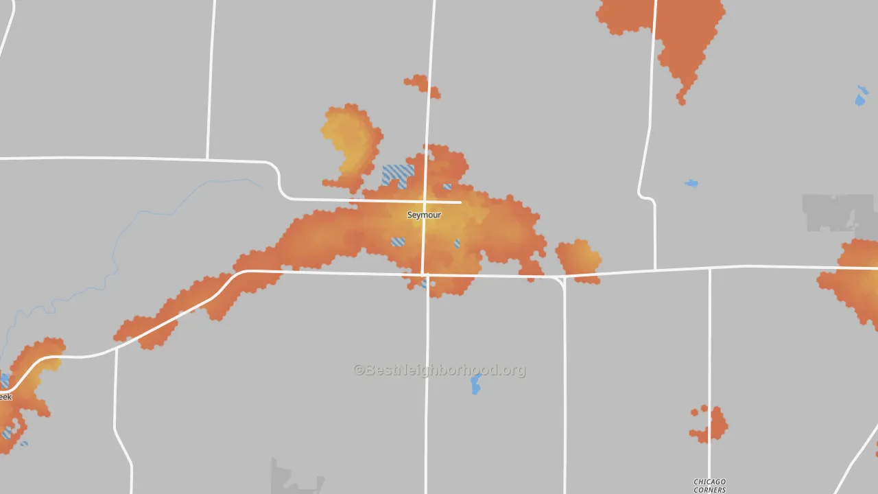 Bike Grade map of Seymour, WI