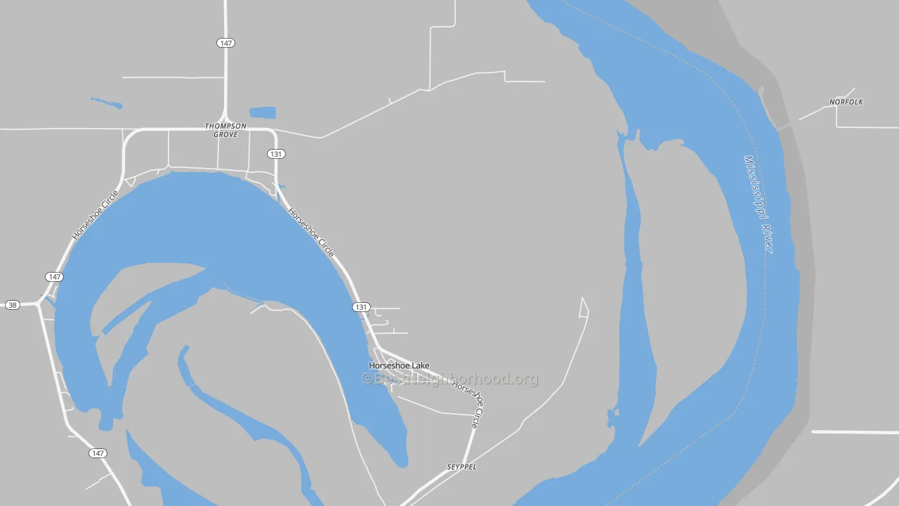 Bike Grade map of Seyppel, AR