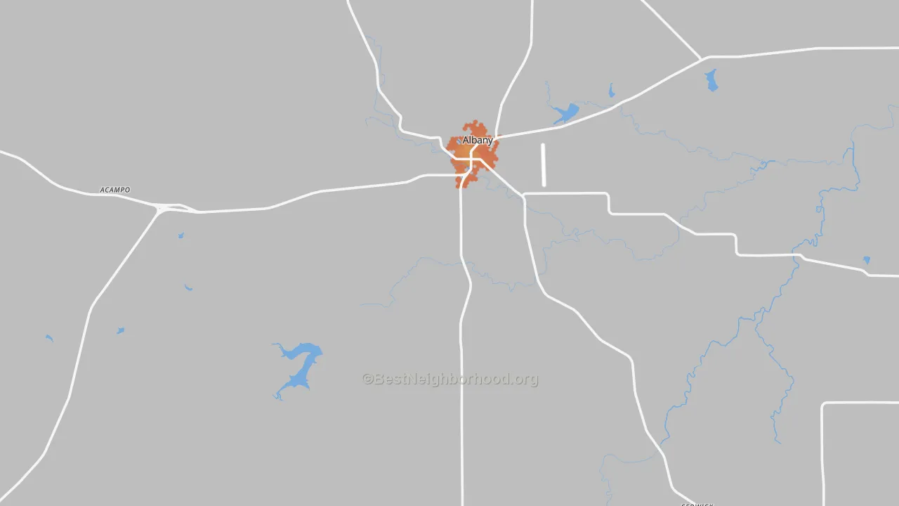 Bike Grade map of Shackelford County, TX