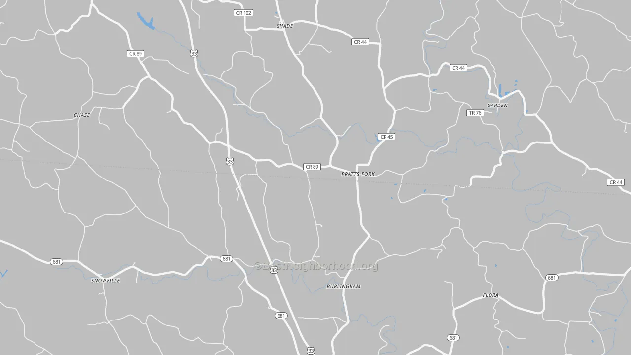 Bike Grade map of Shade, OH