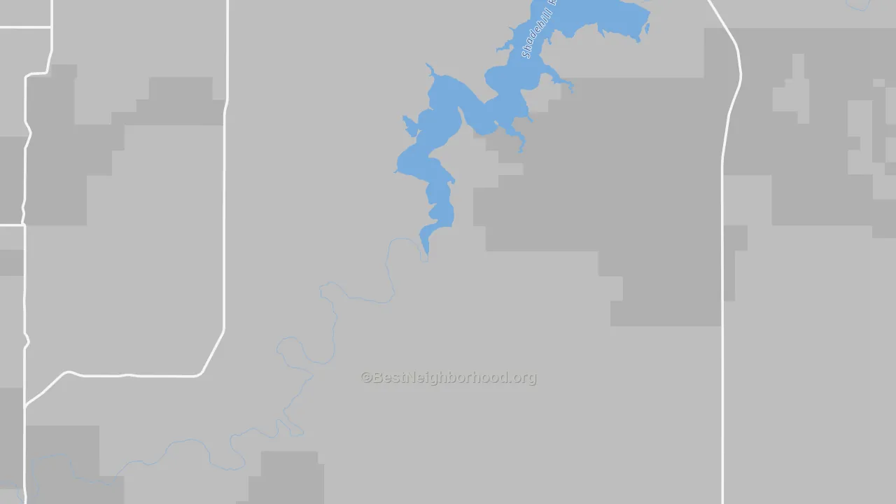 Bike Grade map of Shadehill, SD