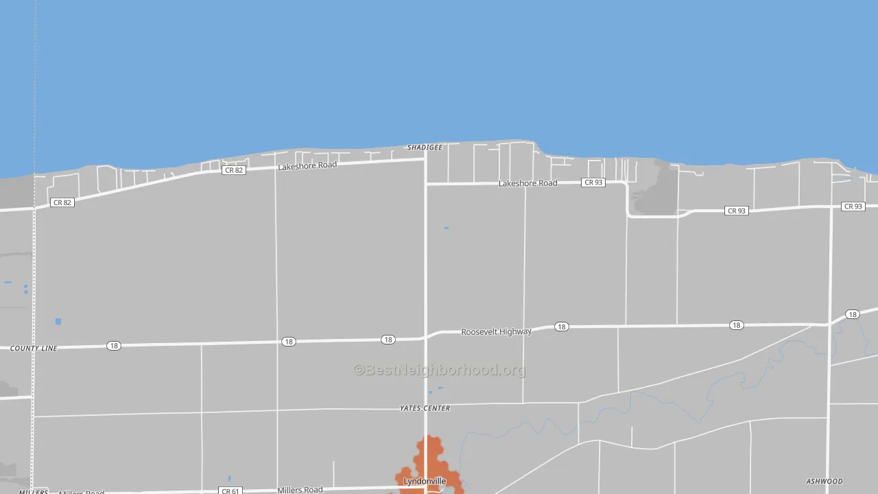 Bike Grade map of Shadigee, NY