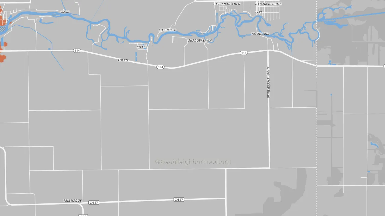 Bike Grade map of Shadow Lawn, IL