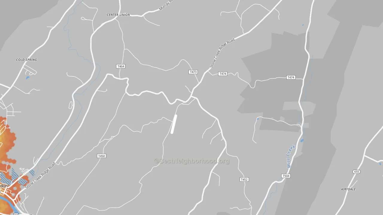 Bike Grade map of Shaffersville, PA
