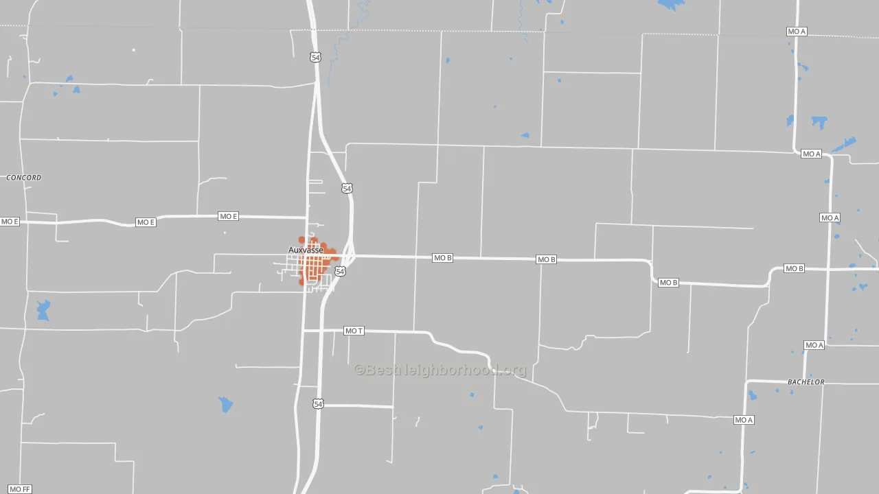 Bike Grade map of Shamrock, MO