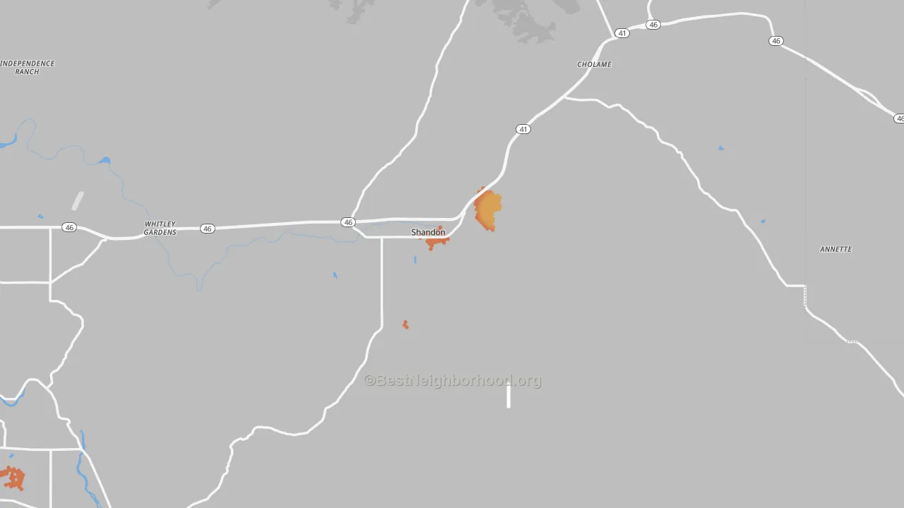 Bike Grade map of Shandon, CA