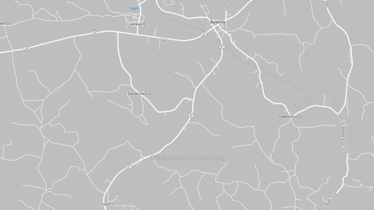 Bike Grade map of Shanklerville, TX