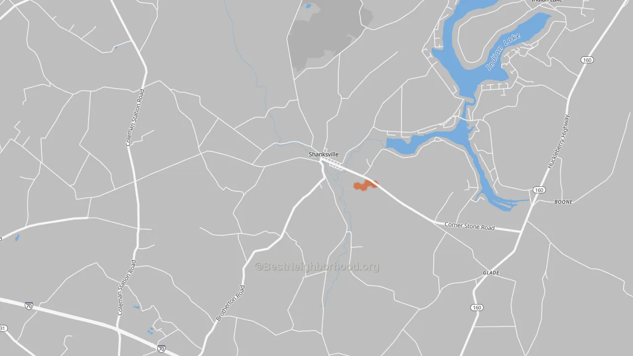 Bike Grade map of Shanksville, PA