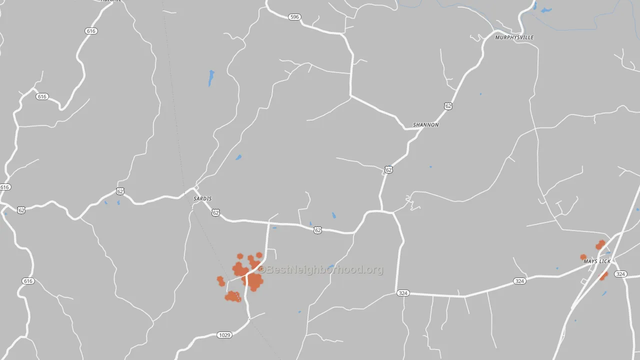 Bike Grade map of Shannon, KY
