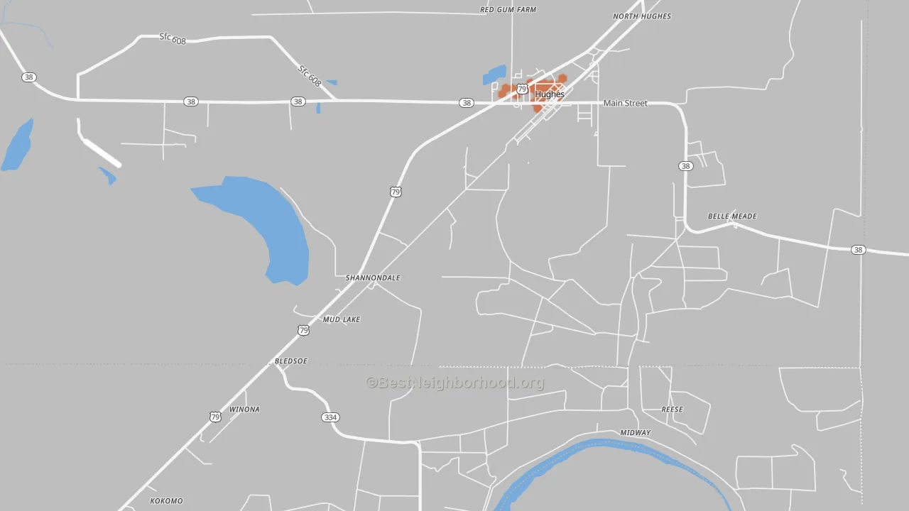 Bike Grade map of Shannondale, AR