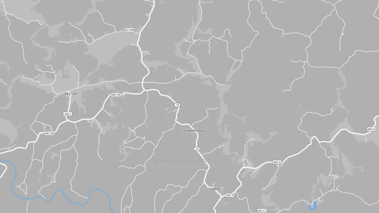 Bike Grade map of Shannondale, MO