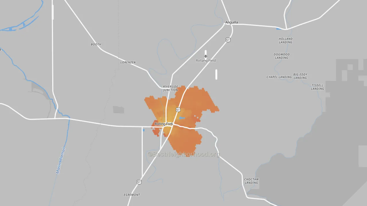 Bike Grade map of Sharkey County, MS