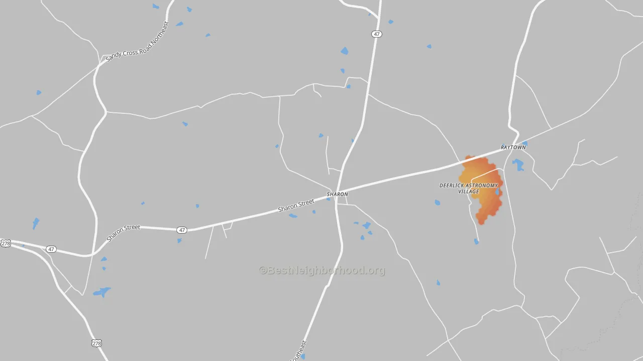 Bike Grade map of Sharon, GA