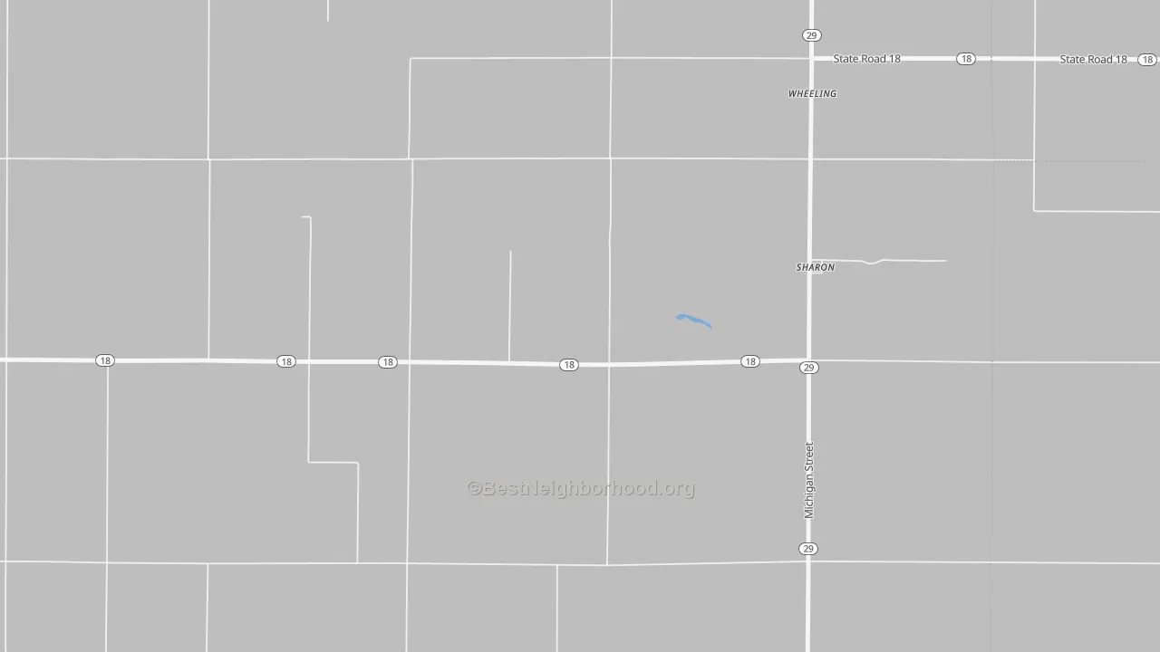 Bike Grade map of Sharon, IN