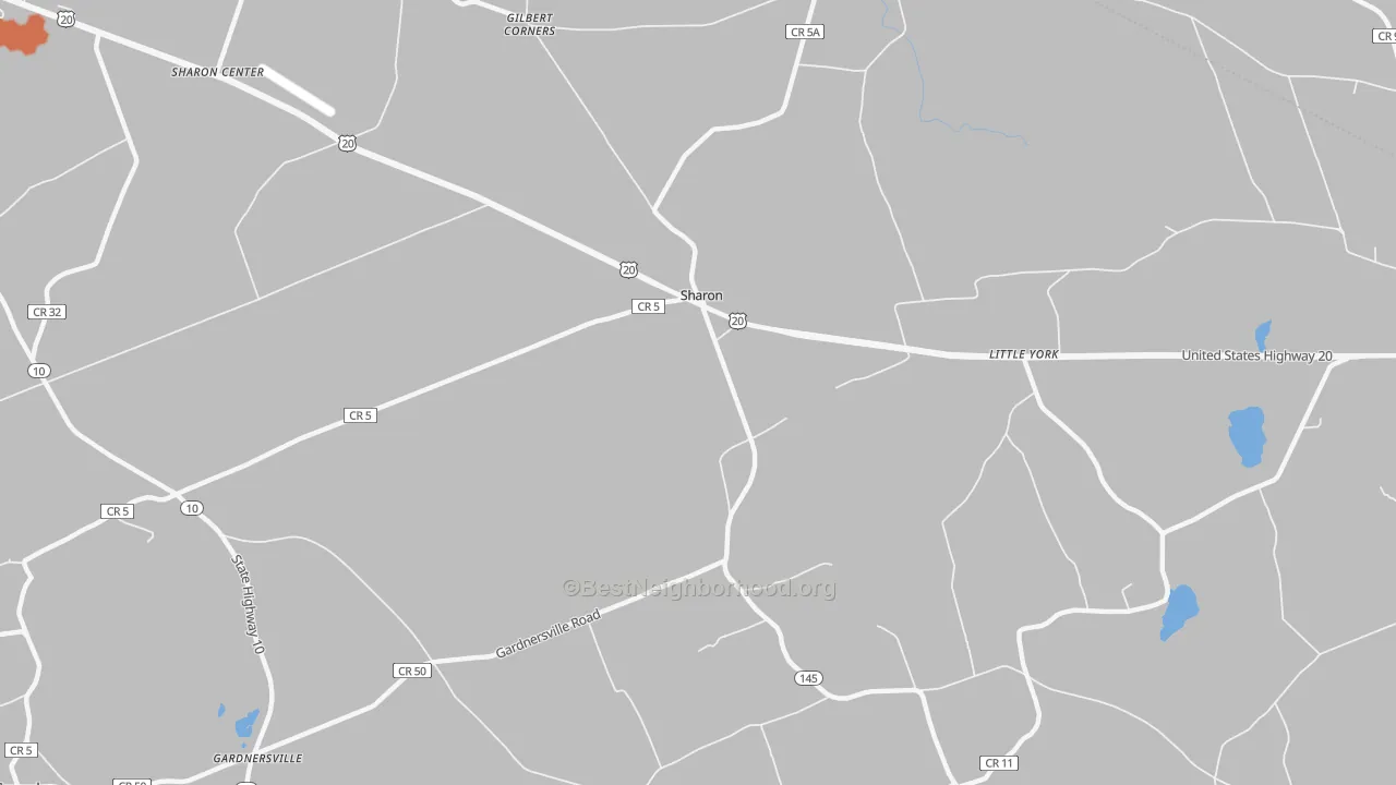 Bike Grade map of Sharon, NY