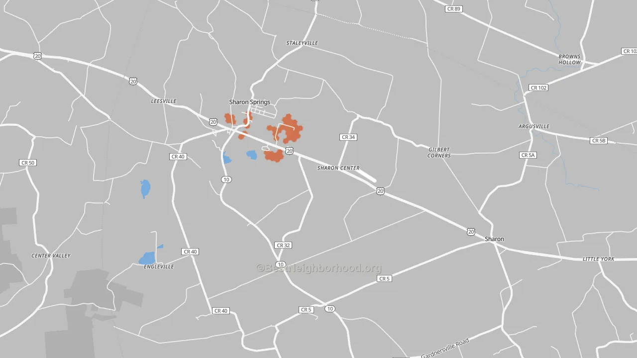 Bike Grade map of Sharon Springs, NY