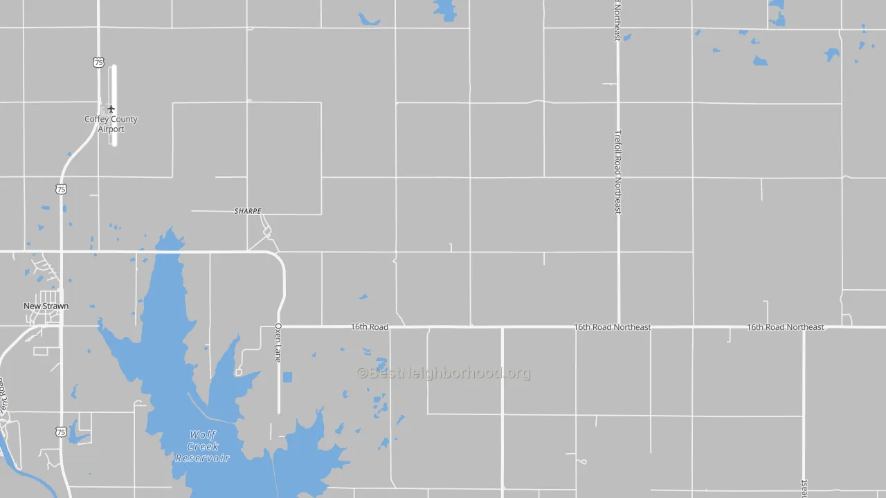 Bike Grade map of Sharpe, KS