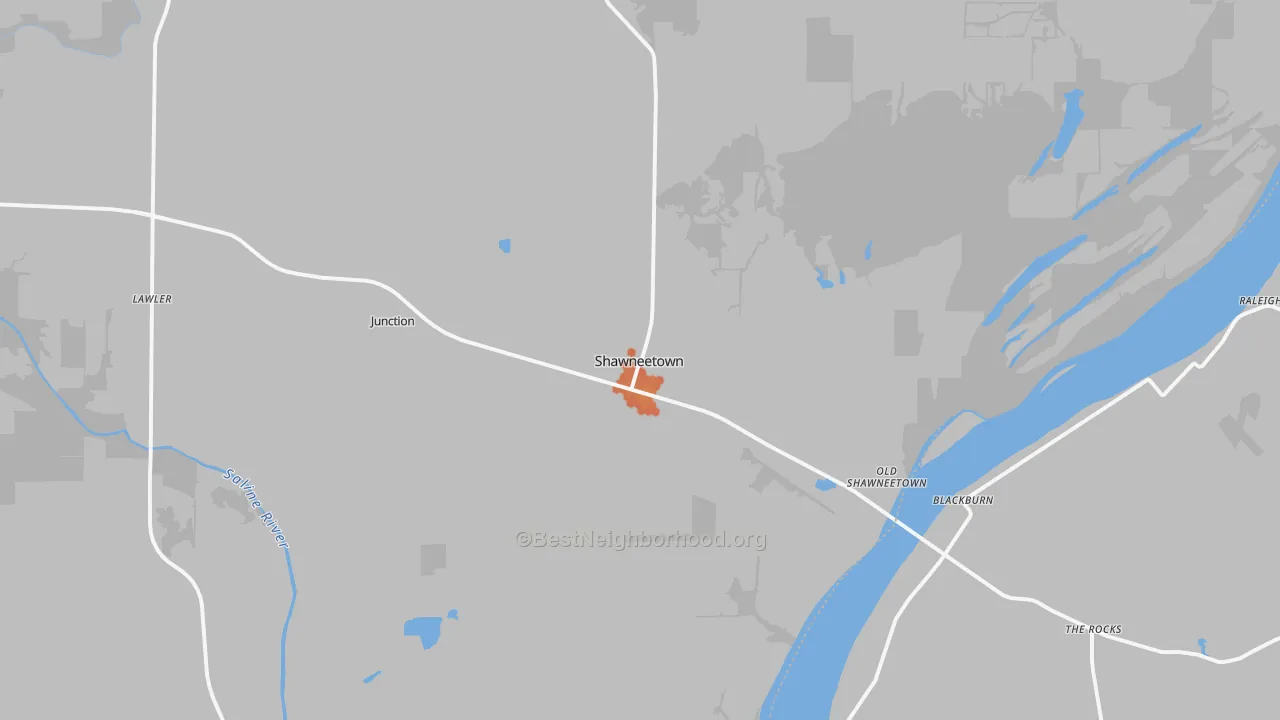 Bike Grade map of Shawneetown, IL