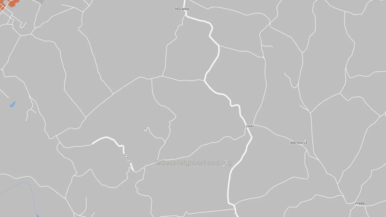 Bike Grade map of Shay, PA