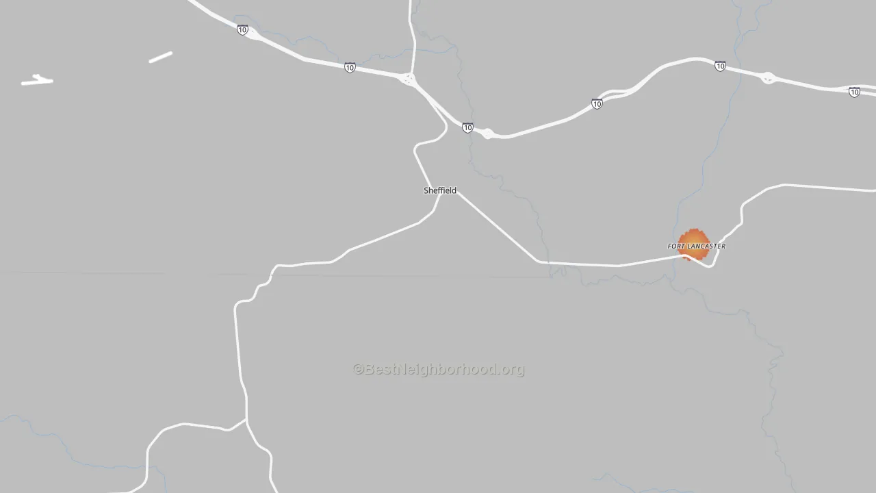Bike Grade map of Sheffield, TX