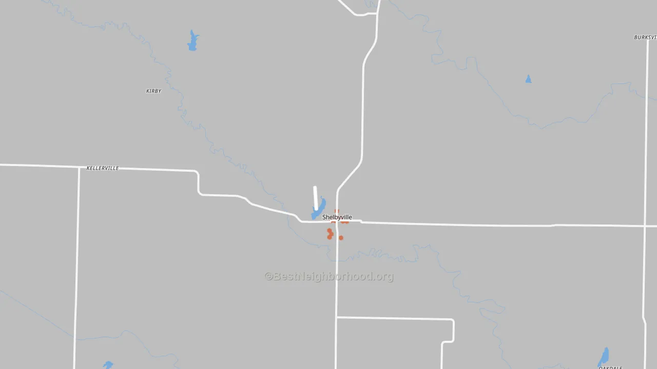 Bike Grade map of Shelbyville, MO