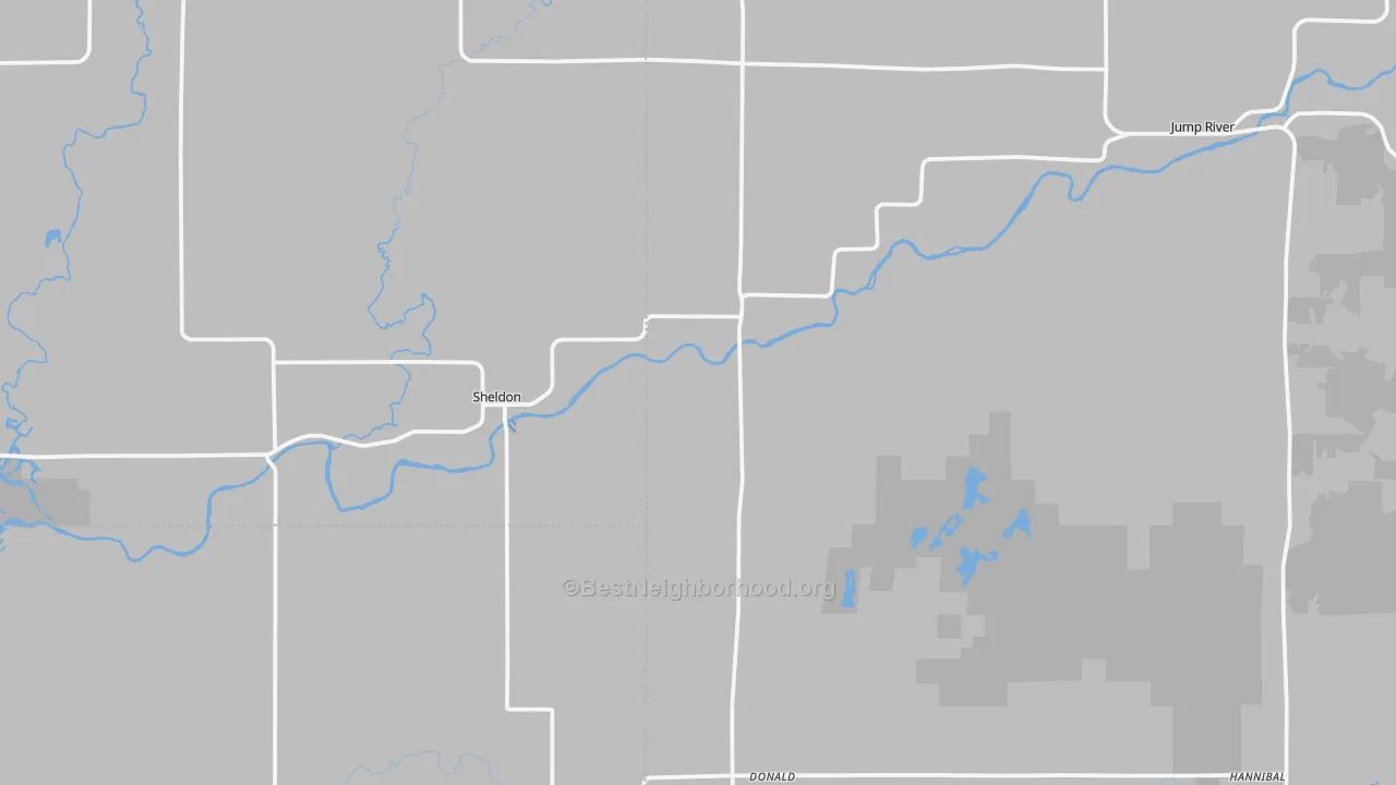 Bike Grade map of Sheldon, WI