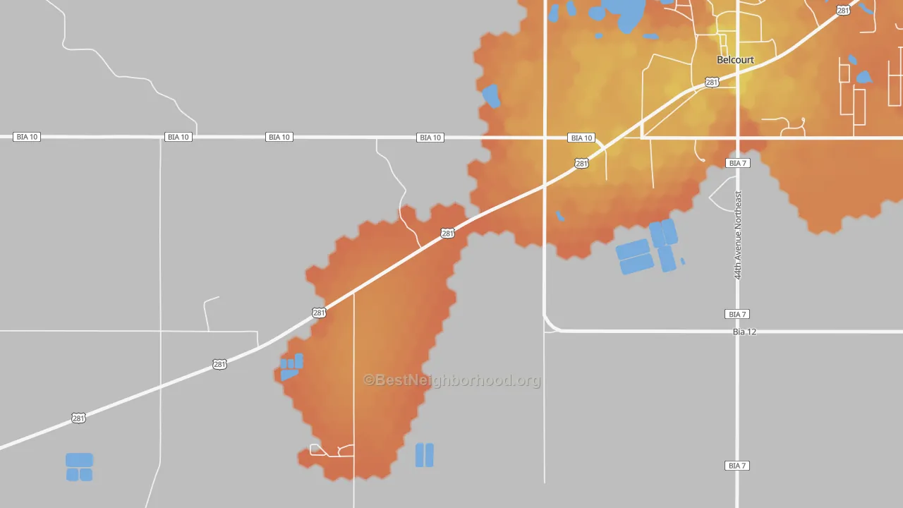 Bike Grade map of Shell Valley, ND
