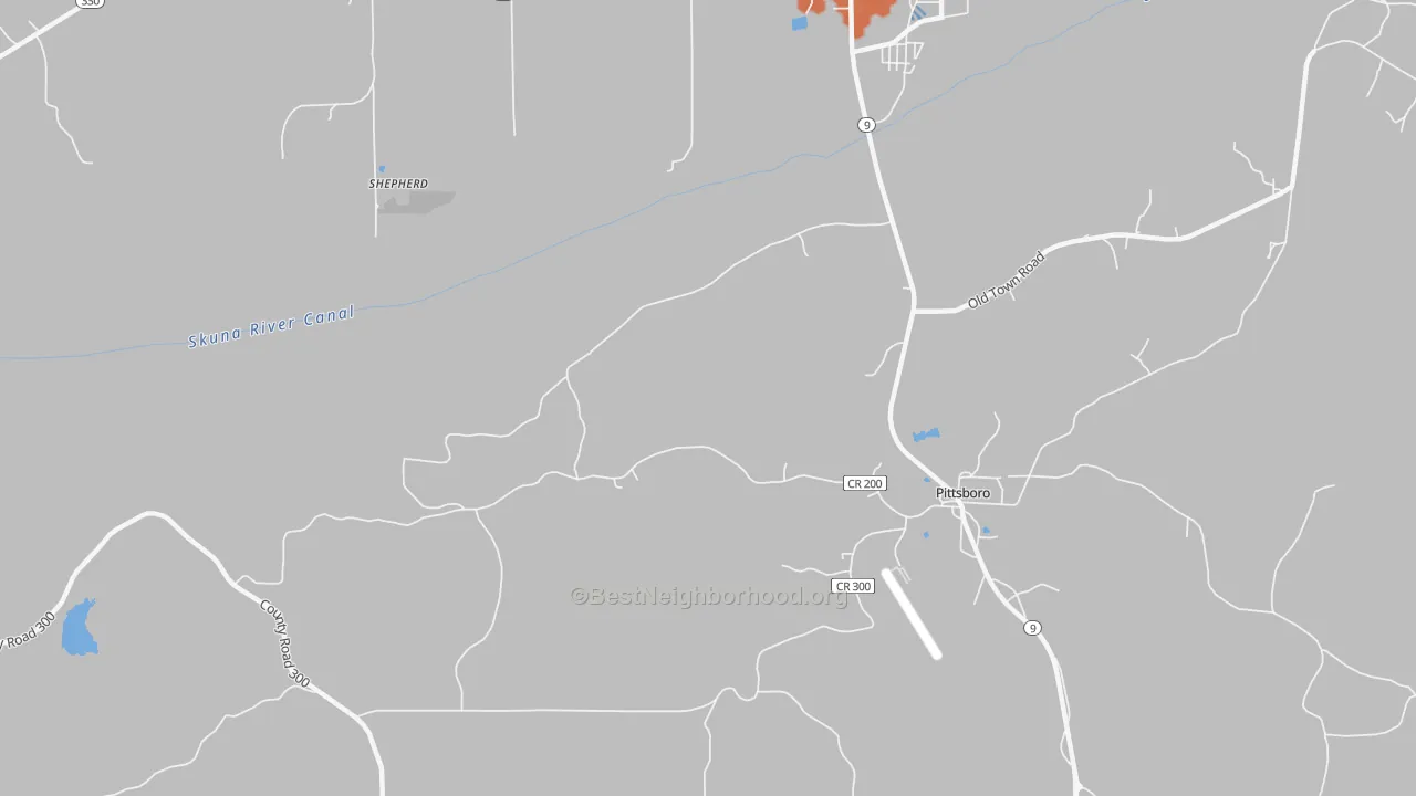 Bike Grade map of Shepherd, MS