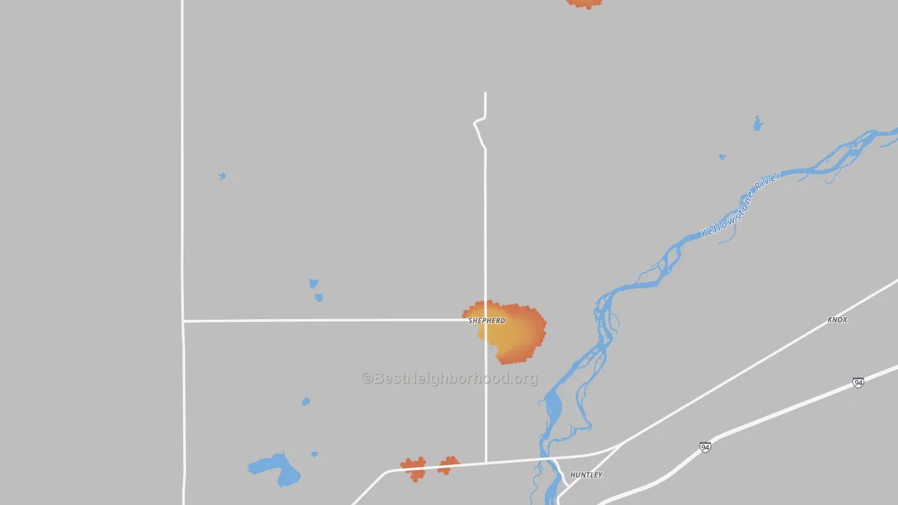 Bike Grade map of Shepherd, MT