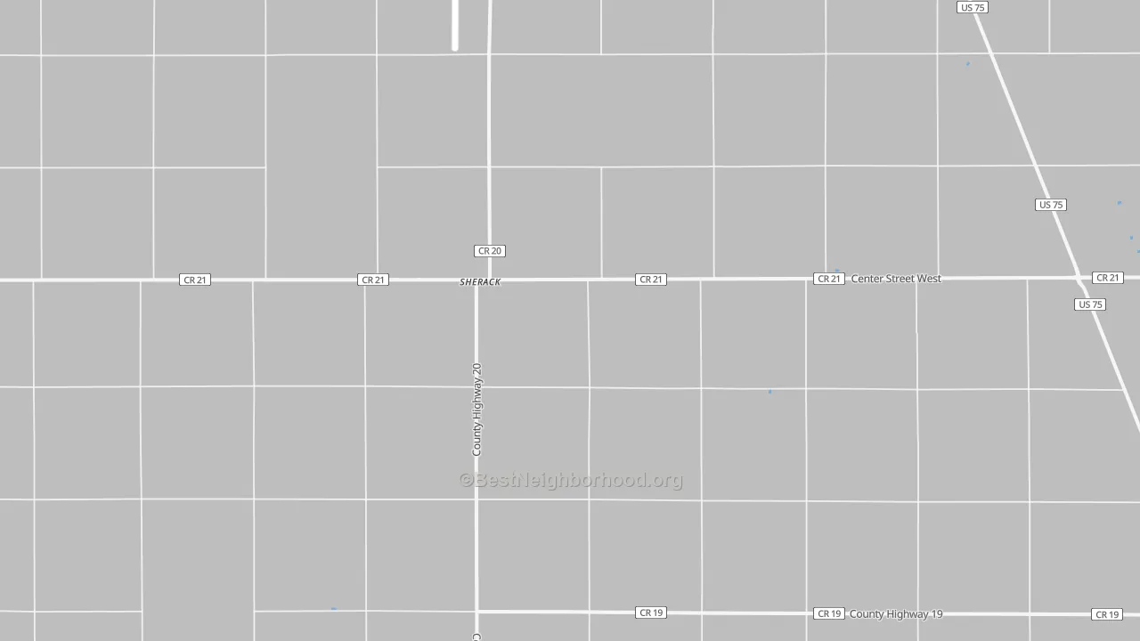 Bike Grade map of Sherack, MN