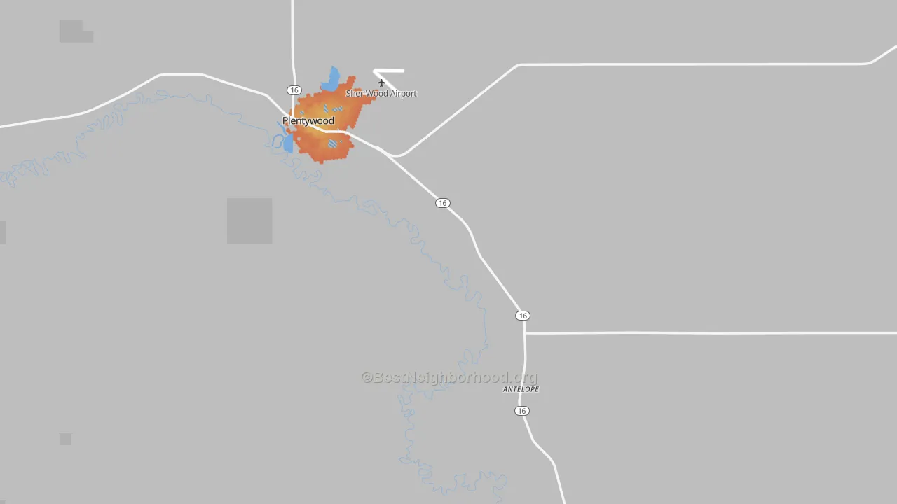 Bike Grade map of Sheridan County, MT