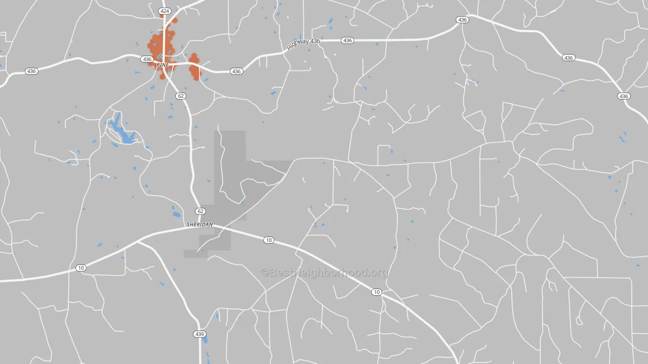 Bike Grade map of Sheridan, LA