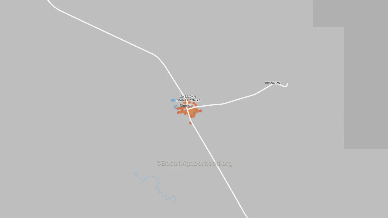 Bike Grade map of Sheridan, MT