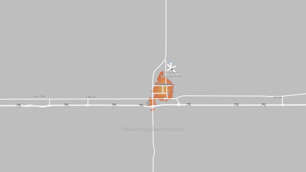 Bike Grade map of Sherman County, KS