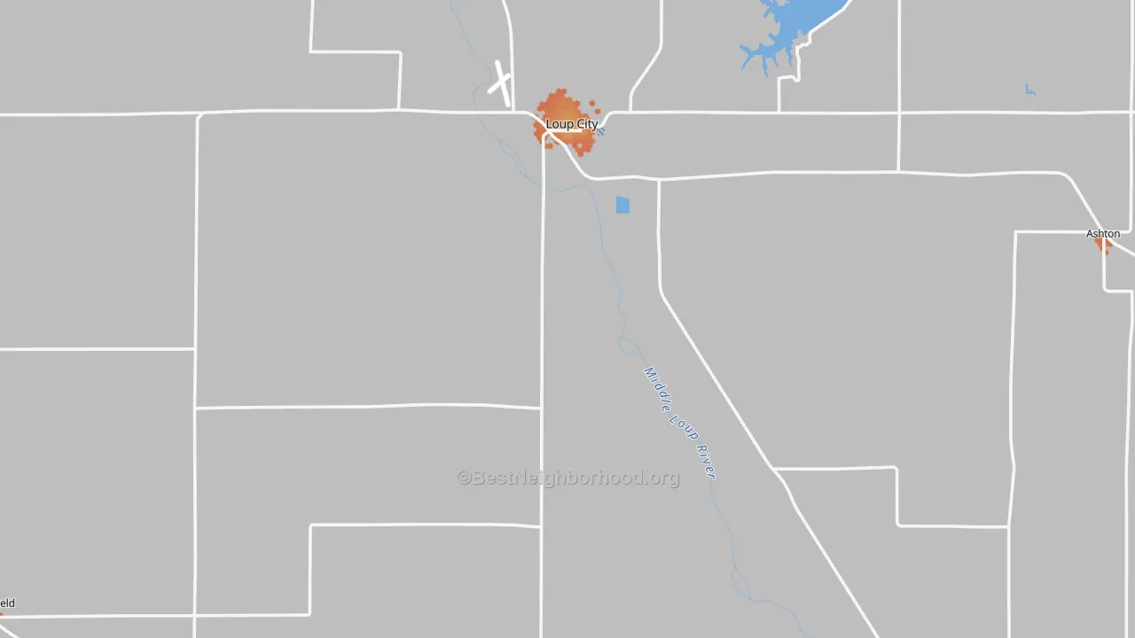 Bike Grade map of Sherman County, NE