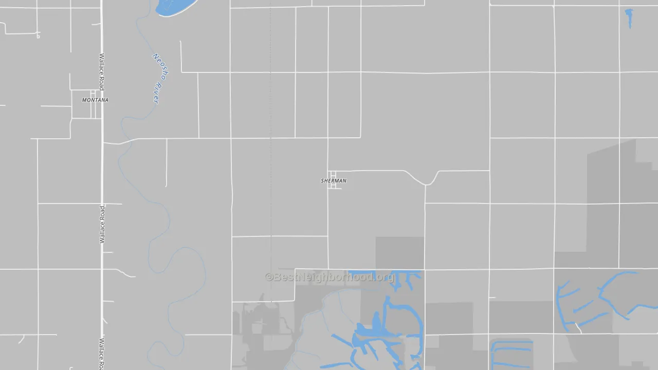 Bike Grade map of Sherman, KS