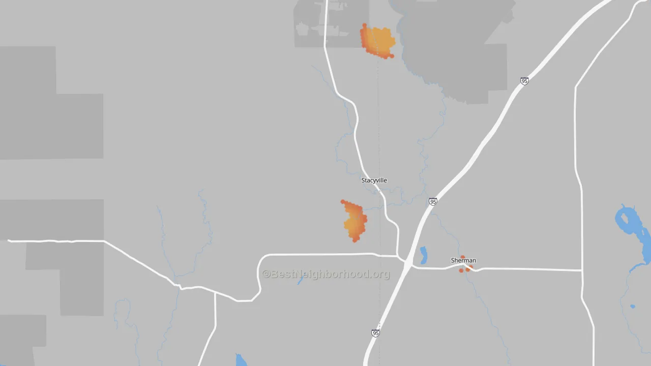 Bike Grade map of Sherman Station, ME
