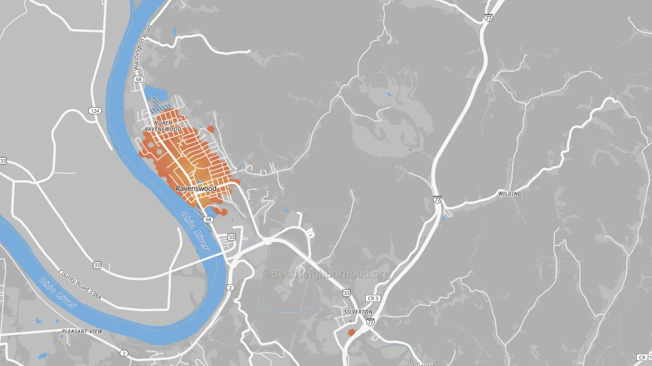 Bike Grade map of Sherman, WV