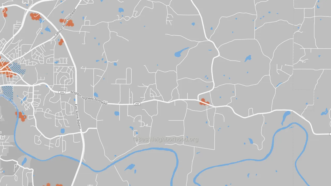 Bike Grade map of Sherwood Forest, GA