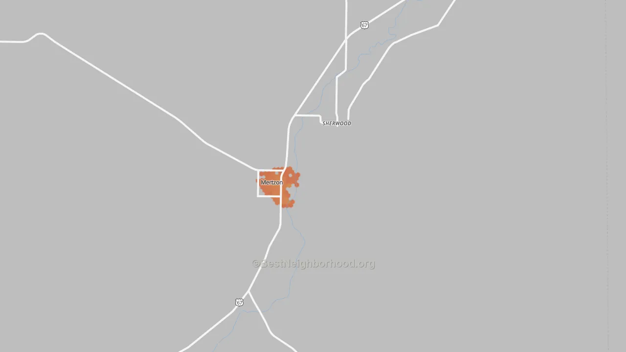 Bike Grade map of Sherwood, TX