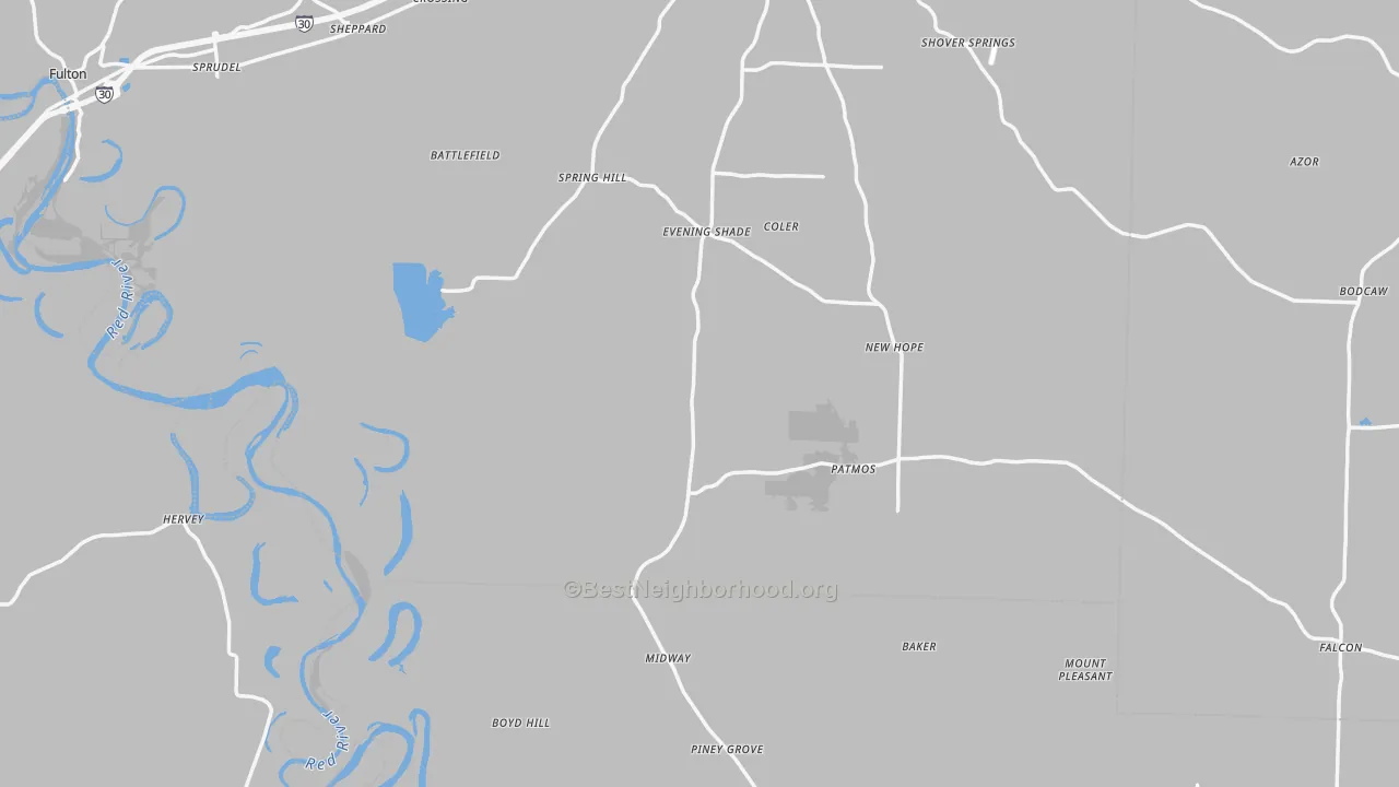 Bike Grade map of Shiloh, AR
