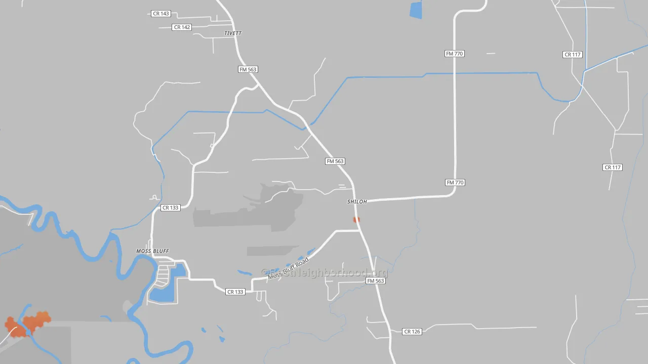 Bike Grade map of Shiloh, TX
