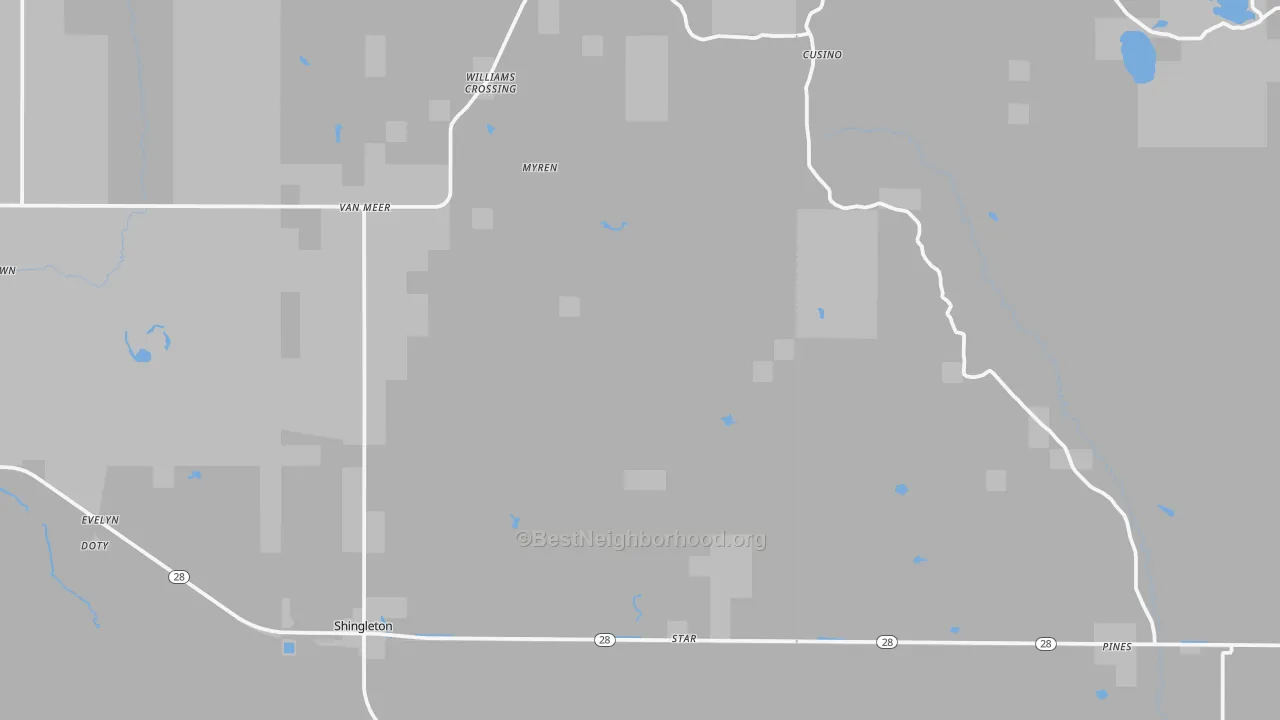 Bike Grade map of Shingleton, MI