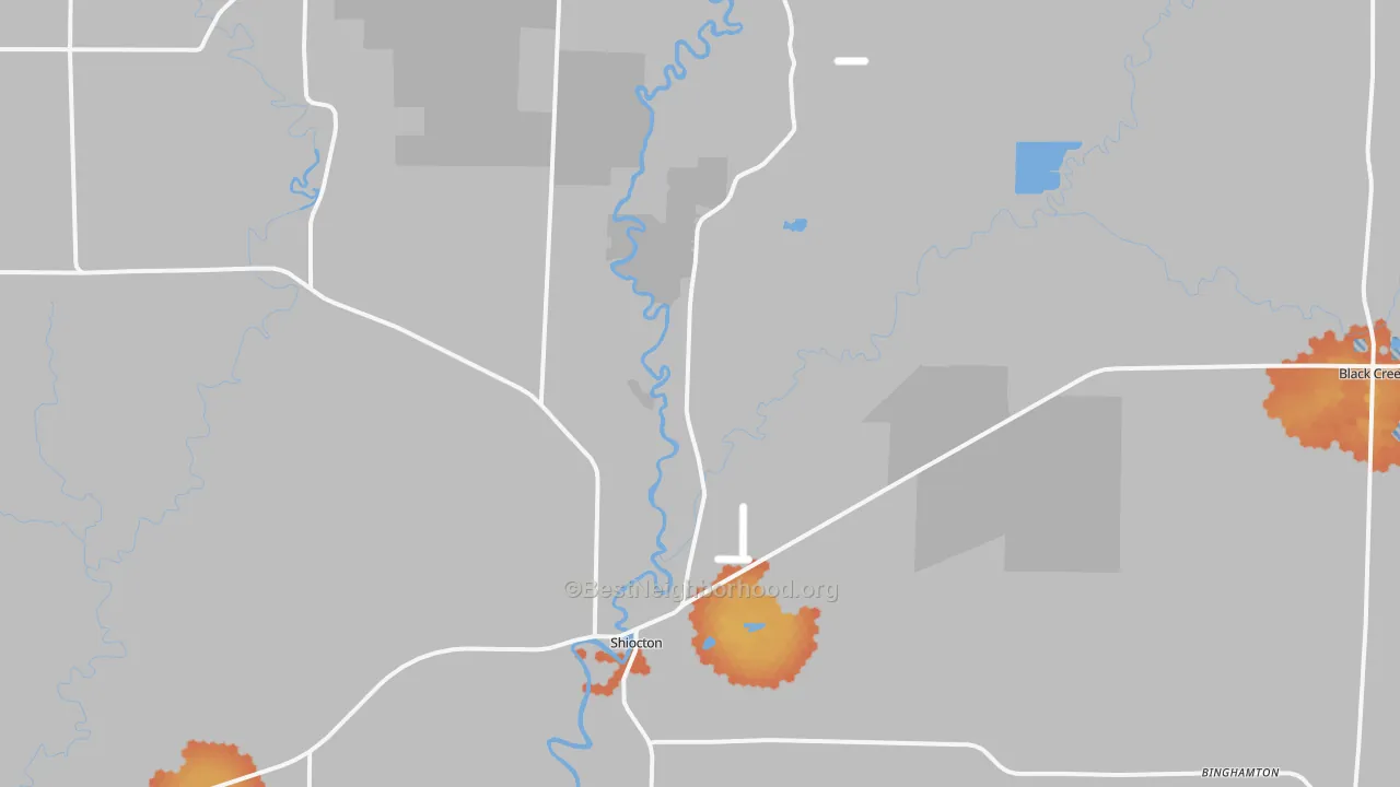 Bike Grade map of Shiocton, WI