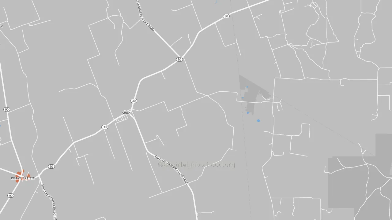 Bike Grade map of Shiro, TX