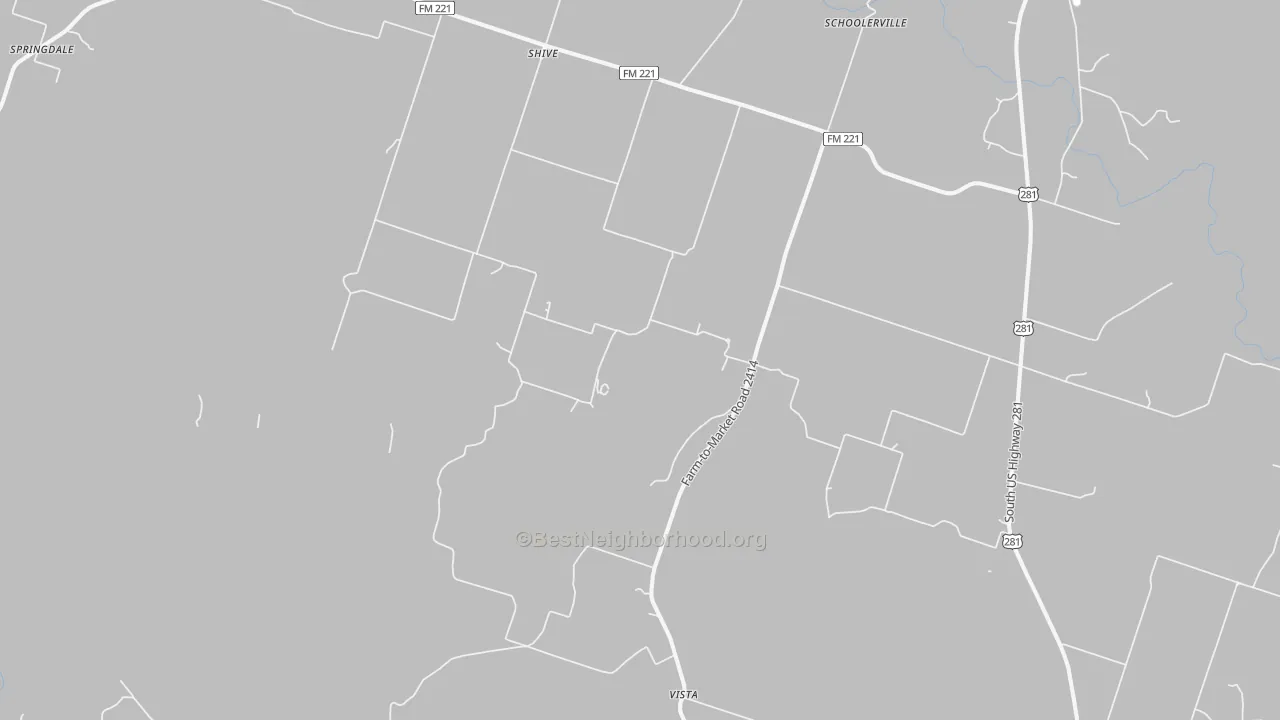 Bike Grade map of Shive, TX