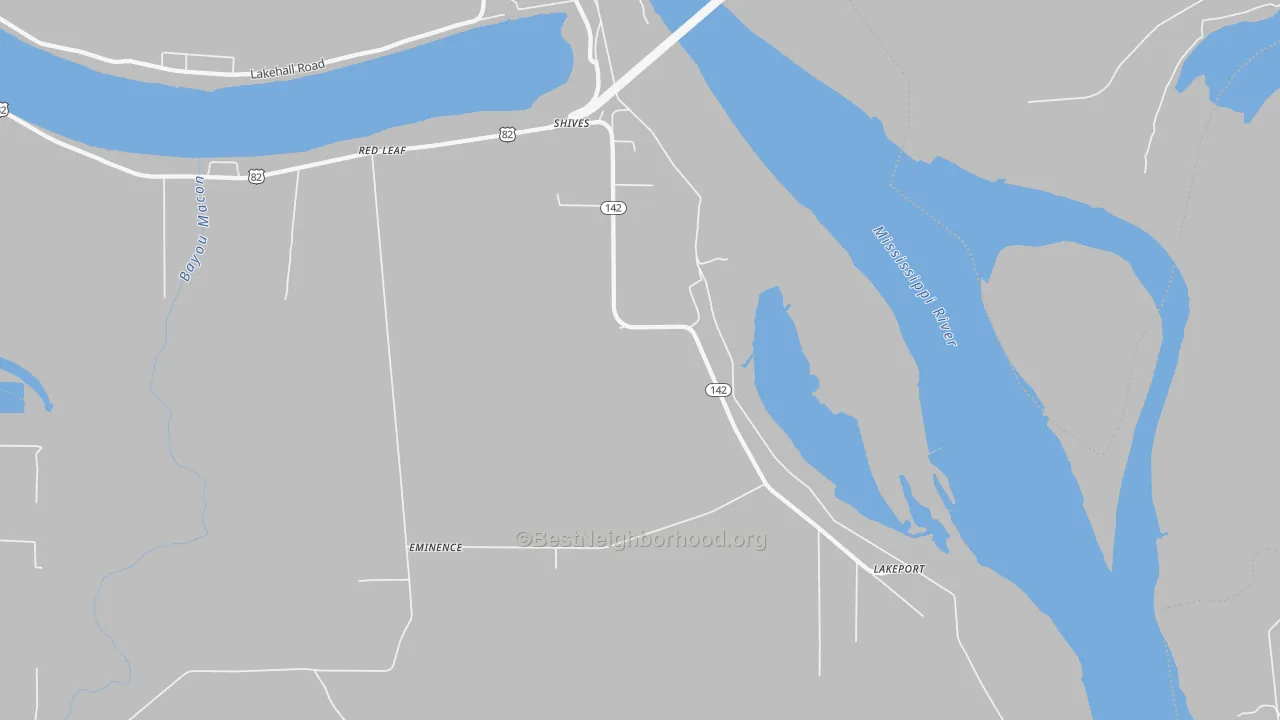 Bike Grade map of Shives, AR