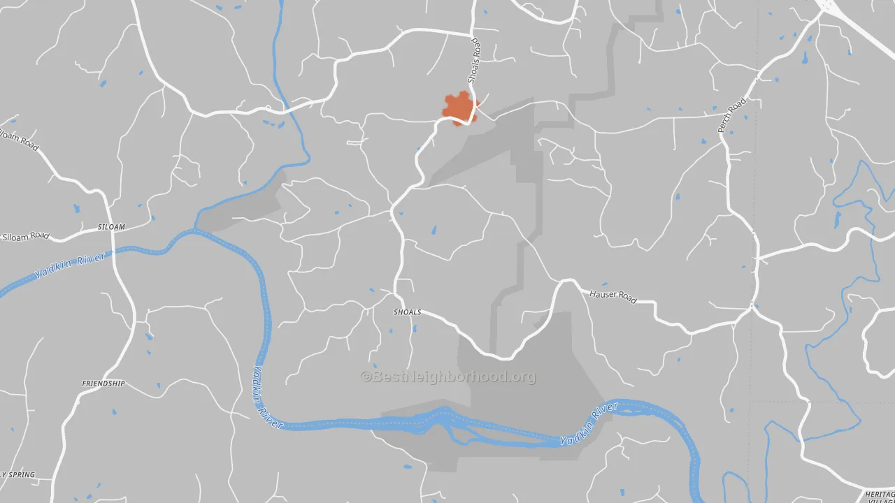 Bike Grade map of Shoal, NC