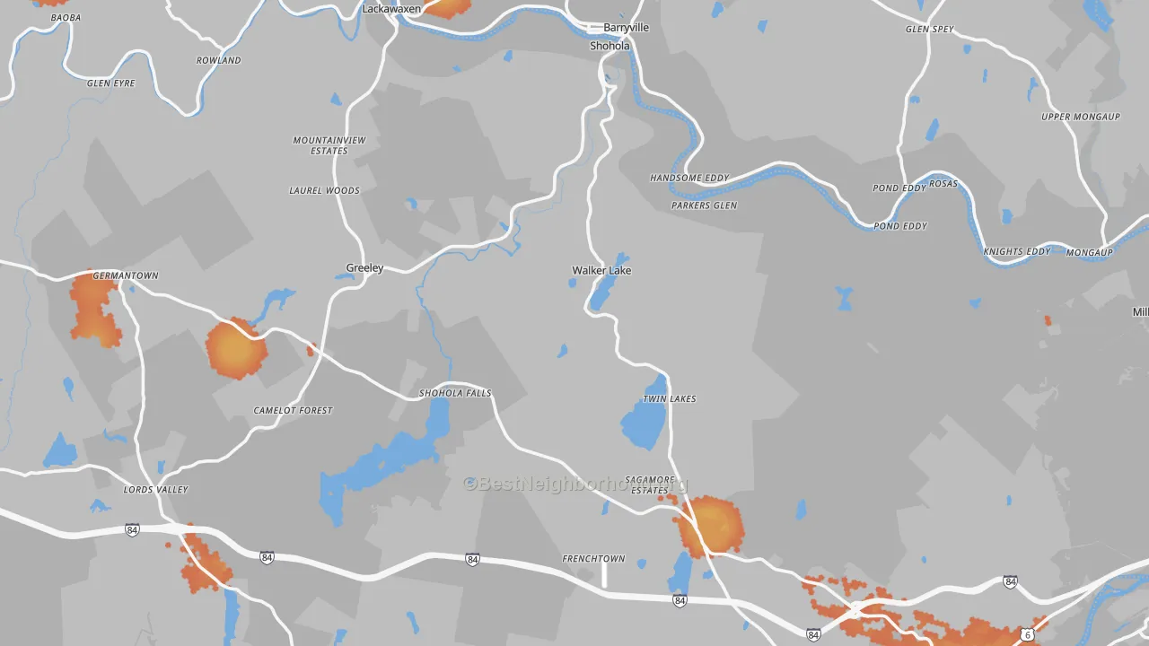 Bike Grade map of Shohola, PA