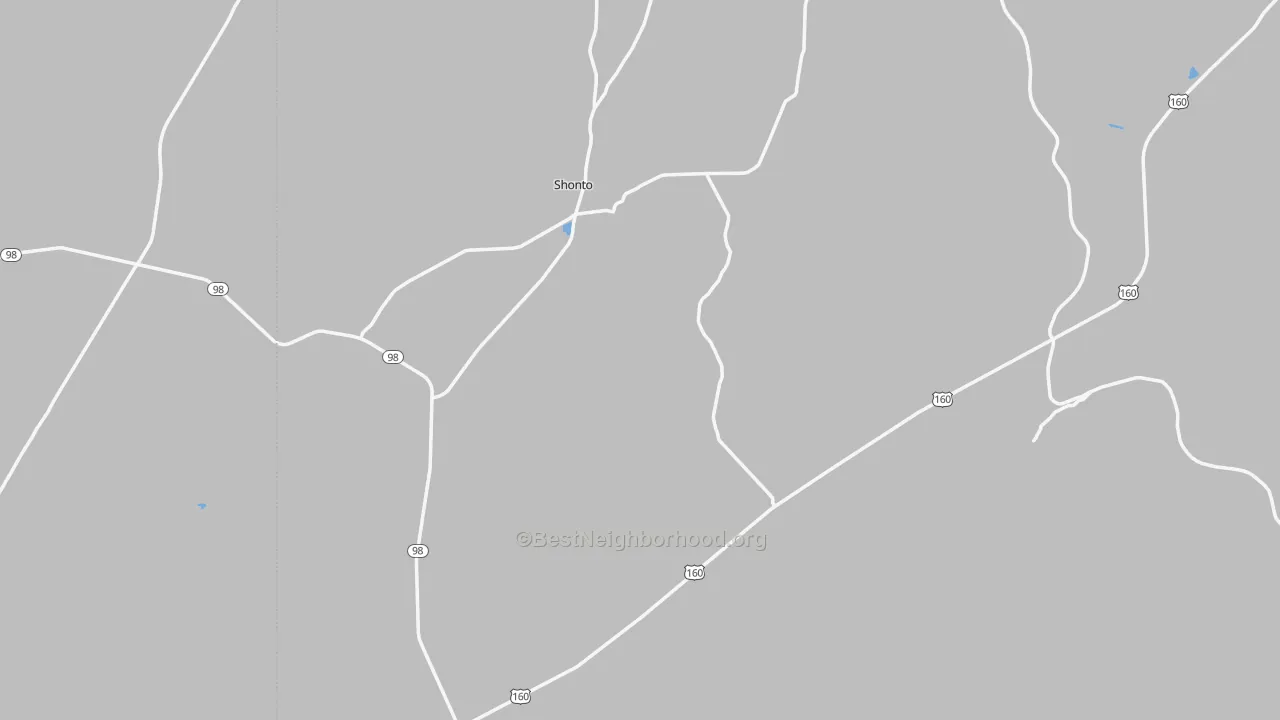 Bike Grade map of Shonto, AZ